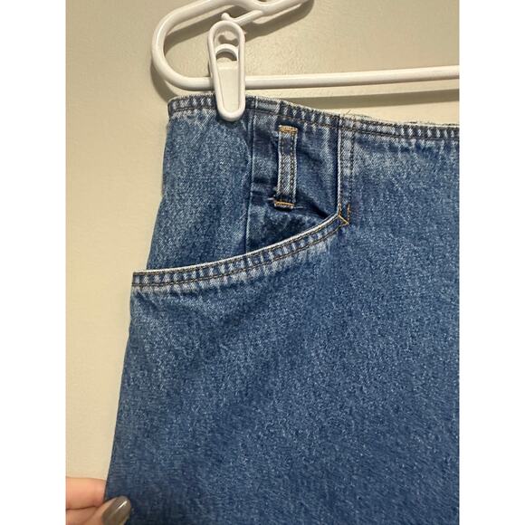 Bill Blass Vintage Womens Denim Midi Skirt Button Front Size 12 - Picture 2 of 7